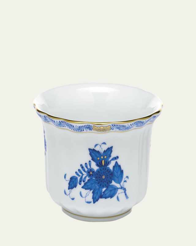Chinese Bouquet Blue Mini Cache Pot